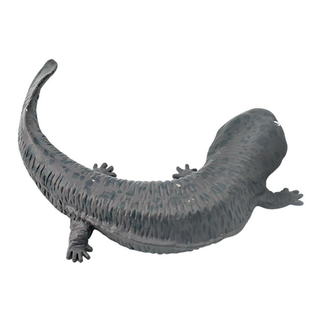 Figura de juguete de salamandra, estatua de vida silvestre, decoración de escritorio, preescolar para niños de 3 años gris