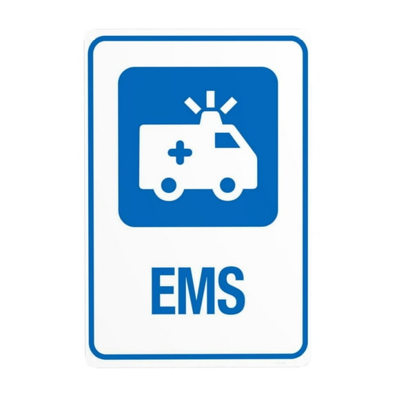 EMS Hospital Sign Aluminum Metal Tin Sign Wall Decor Vintage Poster Home Bedroom Office Club Bar Wall Decoration Plaque 8x12 Inch