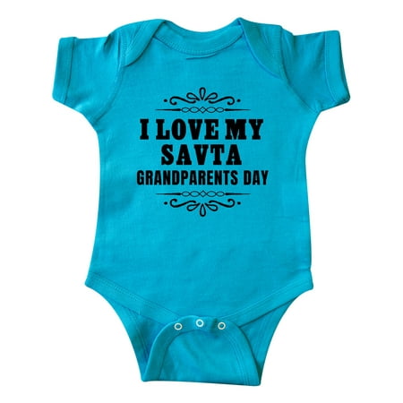 

Inktastic Grandparents Day I Love My Savta Gift Baby Boy or Baby Girl Bodysuit