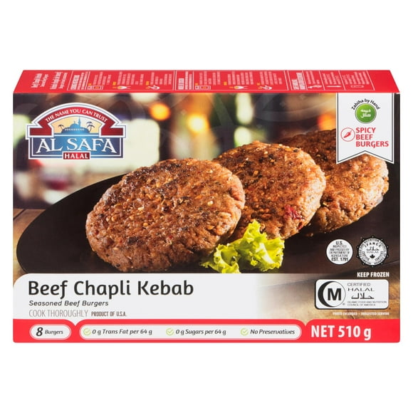 Al Safa Halal Beef Chapli Kebab, 510 g
