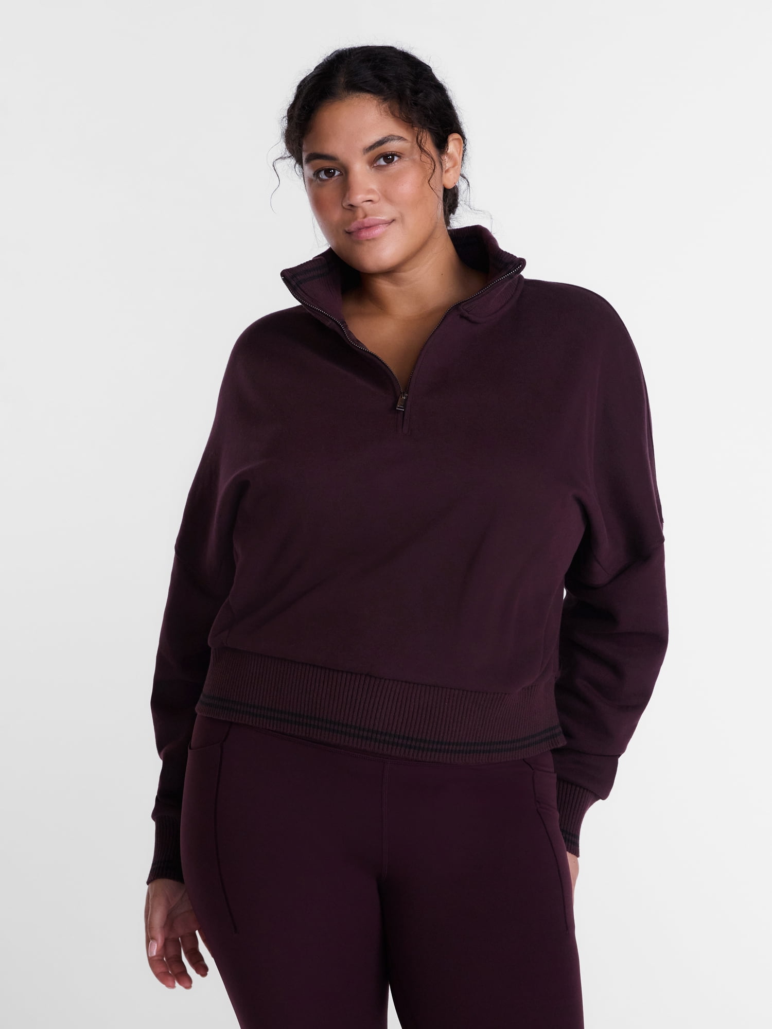 Avia Women's Quarter Zip Fleece Pullover, Sizes XS-XXXL