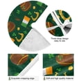 thumbnail image 2 of GZHJMY St. Patrick's Day Tree Skirt Home Decoration Large Round Lucky Clover Christmas Tree Skirt for Holiday Party Home Christmas Day Ornaments 36", 2 of 6