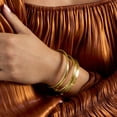thumbnail image 5 of Ross-Simons 18kt Gold Over Sterling Jewelry Set: 5 Textured Bangle Bracelets, Women's, Adult, 5 of 6
