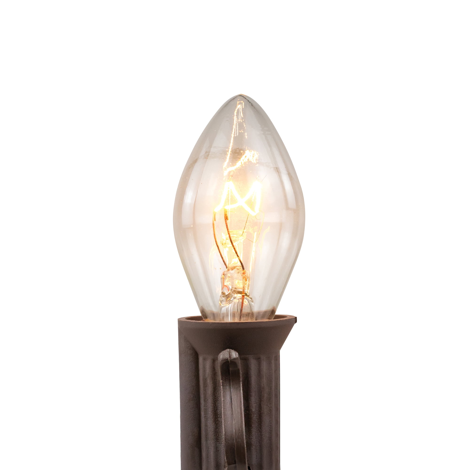 Northlight C7 Christmas String Lights - Clear - 24' Brown Wire - 25ct