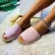 thumbnail image 1 of Alpargata plana de verano, zapatos de pescador transpirables, sandalias de boca de pescado para mujer Wmkox8yii  nm4281, 1 of 5