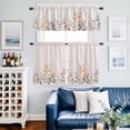 thumbnail image 2 of Spring Floral Kitchen Curtains Sets for Windows 24 Inch Length, Colorful Botanical Watercolor Rod Pocket Window Treatments Tier Curtains and Valances Set for Bedroom/Bathroom, 2 of 8