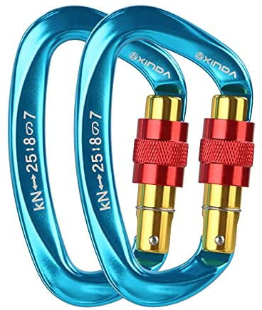 10Packs 25kN Large Aluminum Rappel Ring Connector Climbing Harness Connect 