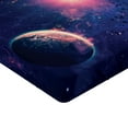 thumbnail image 2 of Ambesonne Galaxy Fitted Sheet 2 Pcs Set, Outer Space Mars Planets, Twin, Navy Blue Pink, 2 of 3