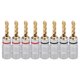 thumbnail image 1 of 8 adaptadores de enchufe banana BFA de cobre chapado en oro de 4 mm para altavoces y otros cables., 1 of 5