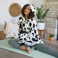 thumbnail image 7 of Catalonia Cow Print Oversized Blanket Hoodie Sweatshirt, Dalmatian Fleece Pullover, Super Soft Warm Comfortable for Adult Men Women, 7 of 7