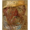 thumbnail image 2 of Tadeusz Makowski 12x14 Black Ornate Wood Framed Double Matted Museum Art Print Titled: A Man's Head in a Straw Hat (1930), 2 of 5