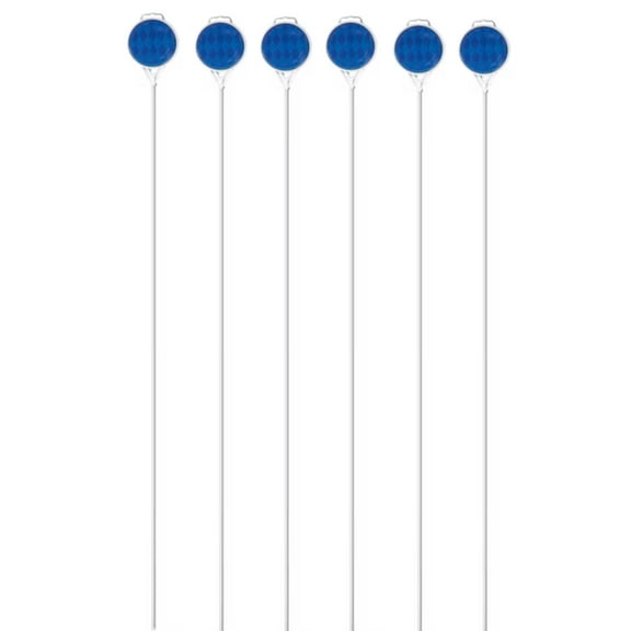 Hillman 840068 36" Blue Aluminum Driveway Marking Reflectors - Quantity of 6