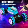thumbnail image 4 of 1:14 RC Stunt Car, 2.4GHz Gesture Sensing Remote Control Car ,360 Degree Rotation Deformable Four- wheel Drive Vehicle, can run flat and climb with Music and Light, 4 of 9