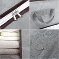 thumbnail image 2 of Paquete de 6 bolsas de almacenamiento de ropa plegables (grises) con ventana transparente, asa reforzada y cremallera resistente, 2 of 3
