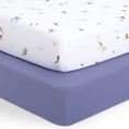thumbnail image 4 of Evolur Be Wild Collection ( 2pc Sheet Set ), Iris Dark Purple & Flower Print, 4 of 6