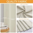 thumbnail image 6 of Chyhomenyc Natural Curtains 63 Inches Long, Light Filtering Thermal Insulated Energy Saving Neutral Solid Soft Privacy Rod Pocket Window Curtains for Living Room Bedroom, Each 40Wx63L Inch, 2 Panels, 6 of 8