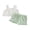 Green, variant on Baby Toddler Girl 2 Piece Clothes 6 12 18 24 Months 2T 3T 4T Solid Color Eyelet Sleeveless Square Neck Tops and Shorts Outfits Set