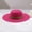 Hot Pink, variant on Wide Brim Cowboy Hat with Trim Oval for Outdoor Winter Warm Daily Casual Flat Top Pink One Size