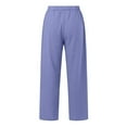 thumbnail image 4 of XINXIAOO Women Pants Women Casual Pants Light Purple Baggy Pants Lounge Pants Womens Elastic Waist Pants with Pockets Women Summer Outfits, 4 of 7