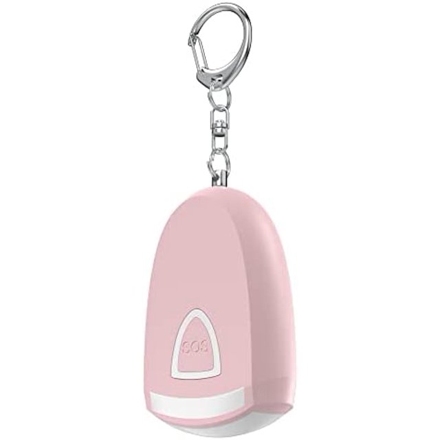 Llavero de autodefensa para mujer Llavero de seguridad - Alarma personal, sirena de 130 dB y luz estroboscópica, para estudiantes, corredores, trabajadores nocturnos, ancianos, niños, mujeres, 4 color JFHHH pequeña