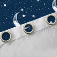 thumbnail image 4 of Homewish Mystic Galaxy Kitchen Curtains, Stars Moon Black Out Curtains Pack of 2 (42x63 Each), Navy Blue White, 4 of 5