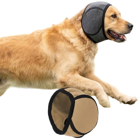 Dog Ear Muffs, Noise Cancelling Ear Wrap, Adjustable Comfortable Calming Hoodie for Dogs, Ideal for Grooming, Bathing & Swimming