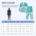 thumbnail image 4 of Disketp Teal Turquoise 1 for Pajamas Set Long Sleeve Sleepwear Mens Button Down Nightwear Pj Sets-Small, 4 of 7