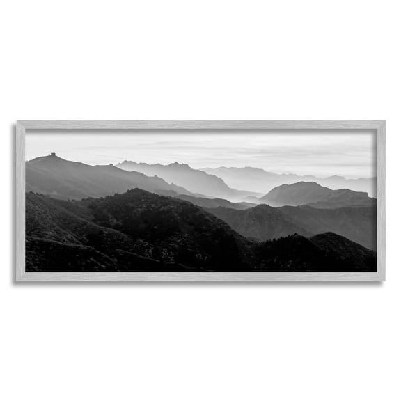 Stupell Indtries Misty Sky Open Mountain Landscape Black White Photography,24 x 10,Design by Danita Delimont