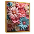 thumbnail image 2 of Designart "Harmonious Pink Daisy Bloom I" Daisies Floater Framed Canvas Wall Art, 2 of 5