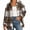 Beige, variant on Flannel Shacket for Women Jacket Plaid Button Down Long Sleeve Shirt Beige Size S