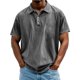 thumbnail image 1 of Polo PWEbusiness de algodón lavado desgastado para hombre, color gris, 1 of 6