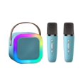 thumbnail image 5 of ❉Mini Máquina de Karaoke TQEHS para Niños con 2 Micrófonos Portátil Bluetooth LED Z7Q7, 5 of 5