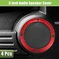 thumbnail image 2 of Unique Bargains 4 Pcs 3" Car Speaker Grills Cover Mesh Round Audio Subwoofer Protector with Mounting Screws Iron Red, 2 of 6