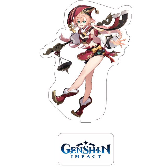 Genshin Impact personajes YanFei Yan Fei Eula Kaedehara Kazuha GM figura acrílica con soporte modelo placa soporte topper anime Gao Jinjia LED