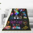 thumbnail image 5 of Music Gifts Blanket, Music Note Blanket, Gifts for Music Lover Music Decor Blankets, Soft Flannel Music Blanket for Couch Bed, Music Gifts for Men Women 50"X 40", 5 of 6