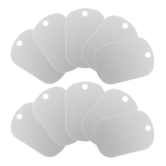 Raindrops 30pcs Aluminum Dog Tags Rectangle Blank Stamping Tags Blank Aluminum Dog Label For Diy Necklace Unique Pet Identification