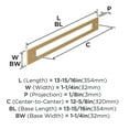 thumbnail image 5 of Amerock Medora 12-5/8 inch (320mm) Center-to-Center Rectangle Champagne Bronze Cabinet Pull Backplate, 5 of 6