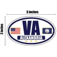 thumbnail image 3 of Flag of Virginia / American Flag Oval 3M Vinyl Bumper Sticker Decal | Navy & Gold Alexandria, VA Sticker Vinyl Decal, 3 of 3