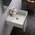 thumbnail image 2 of Nameeks 8031/R-40-Tb-No Hole Scarabeo 15-2/3" Ceramic Wall Mount Bathroom Sink - White, 2 of 2