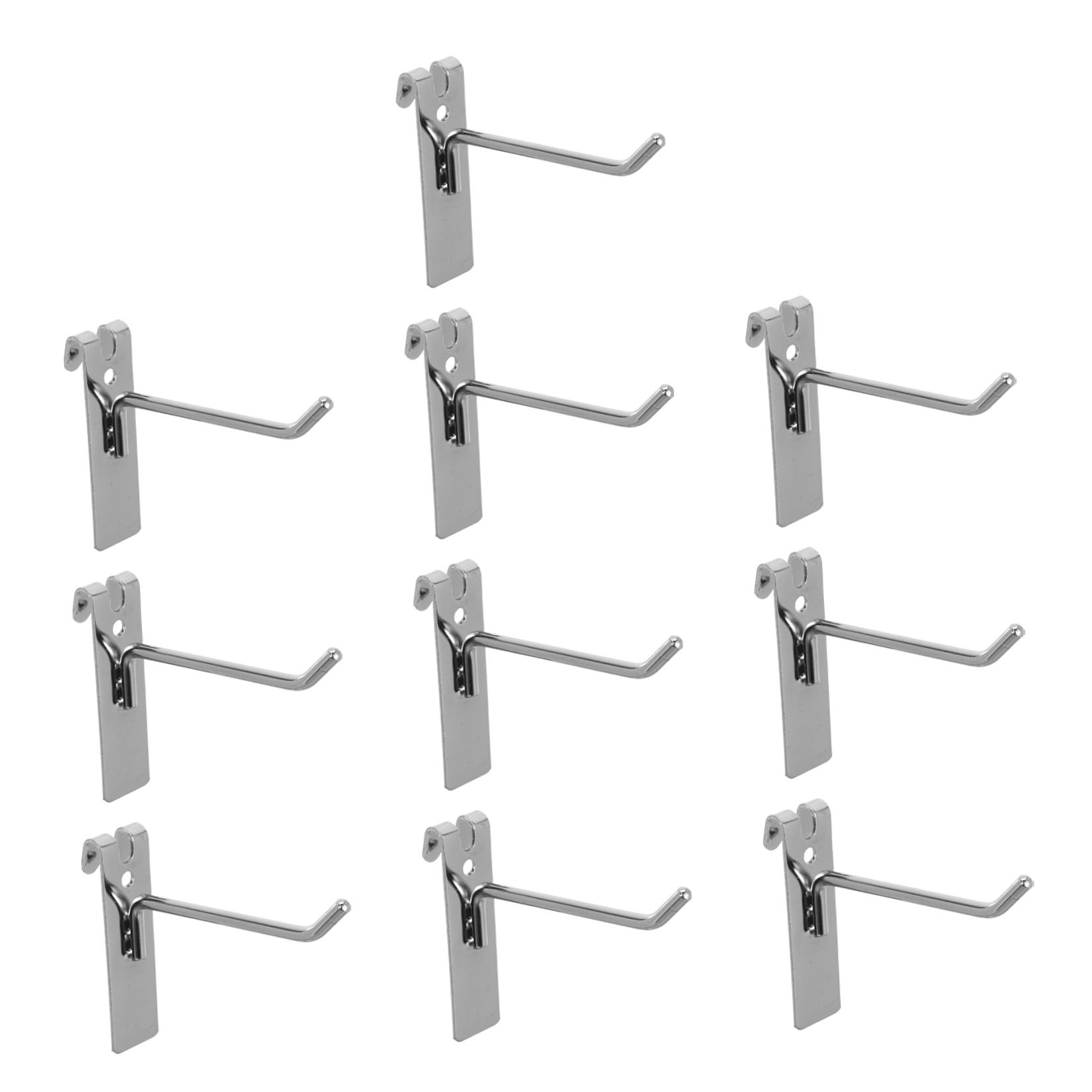 OUNONA 10Pcs Universal Pegboard Hooks Heavy Duty Metal Wire Grid Panel for Retail Display