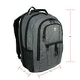 thumbnail image 3 of Dejuno Backpack Checkpoint-Friendly 15.6" Laptop Pocket - Heather Grey, 3 of 5