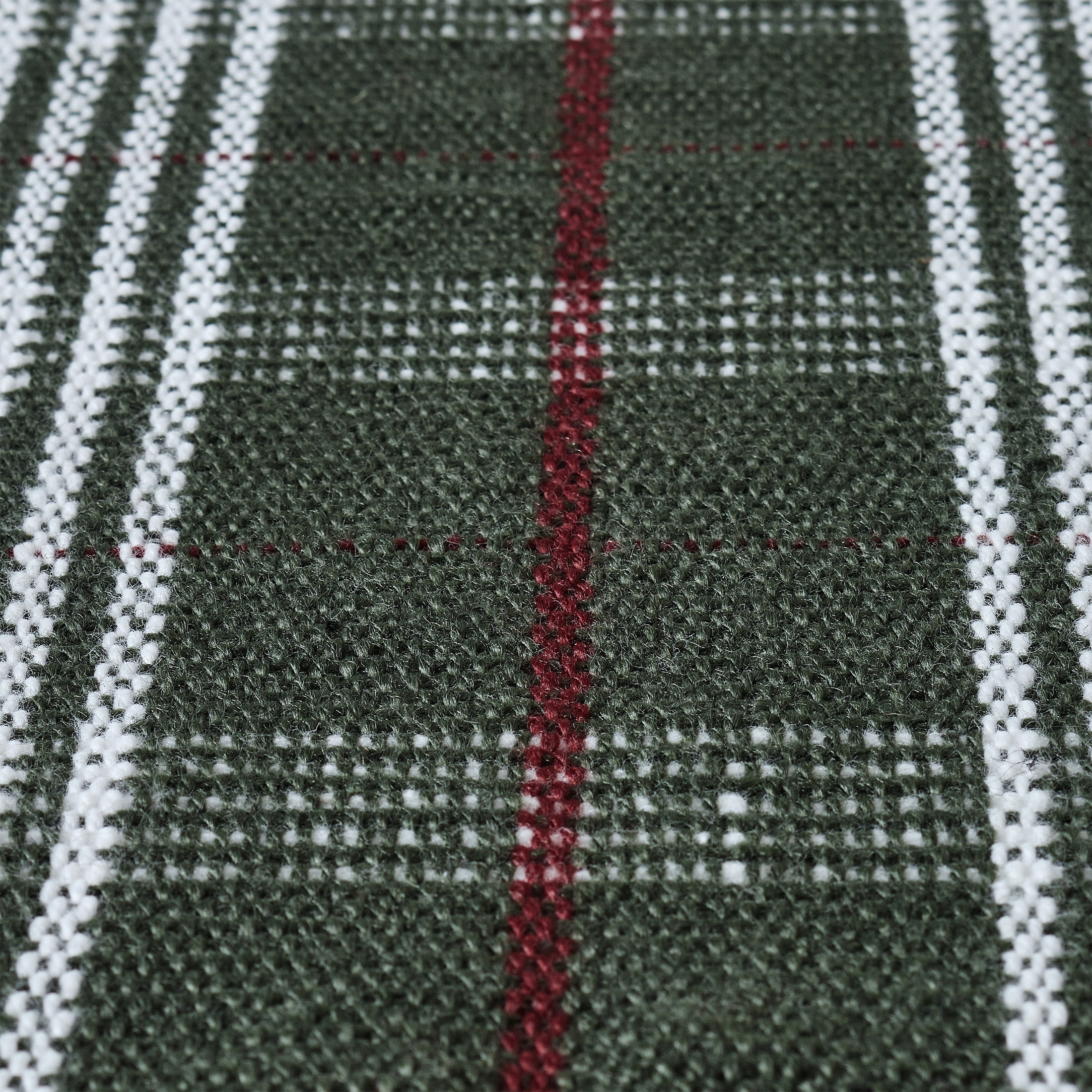 My Texas House Green Plaid Indoor/Outdoor Layering Rug, 38" x 58"