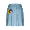thumbnail image 4 of Faldas de Verano para las Mujeres Impresión Hoja Plisado Tenis Atlético Elástico Pantalones Cortos, Falso Dos Piezas Pantalones Falda para Diario, 4 of 5
