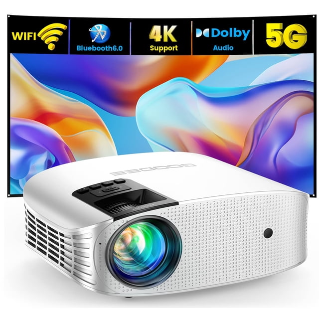 Proyector GooDee 4K compatible con 600 ANSI 1080P WiFi Bluetooth