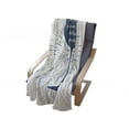 thumbnail image 4 of Wine Soft Flannel Fleece Blanket, Wine Glass and Vintage Sun Burst Frame the Flavor is Like Delicate Poetry Words, Cozy Plush for Indoor and Outdoor Use, 60" x 80", Night Blue White, by Ambesonne, 4 of 6