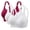 Red/White, variant on WREESH 3 Pack No Underwire Bras Full Support Push Up Bras for Women Plus Size Comfort Wireless Everyday Bra Underwear Red