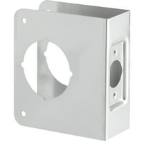 1-3/4 in. x 4-1/2 in. Thick Solid Brass Lock and Door Reinforcer, 2-1/8 in. Single Bore, 2-3/8 in. Backset