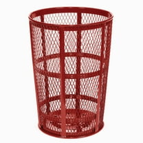 Global Industrial Outdoor Steel Mesh Corrosion Resistant Trash Can 48 Gallon Red