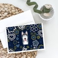 thumbnail image 2 of Blue Flowers Alaskan Malamute Greeting Cards and Envelopes Pack of 8, 2 of 2