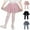 A219 Pink, variant on Xdegoge Girl's Layered Tulle Skirt Leggings with Flower Embroidery, Soft Stretchy Bottoms for Daily Wear and Performance
